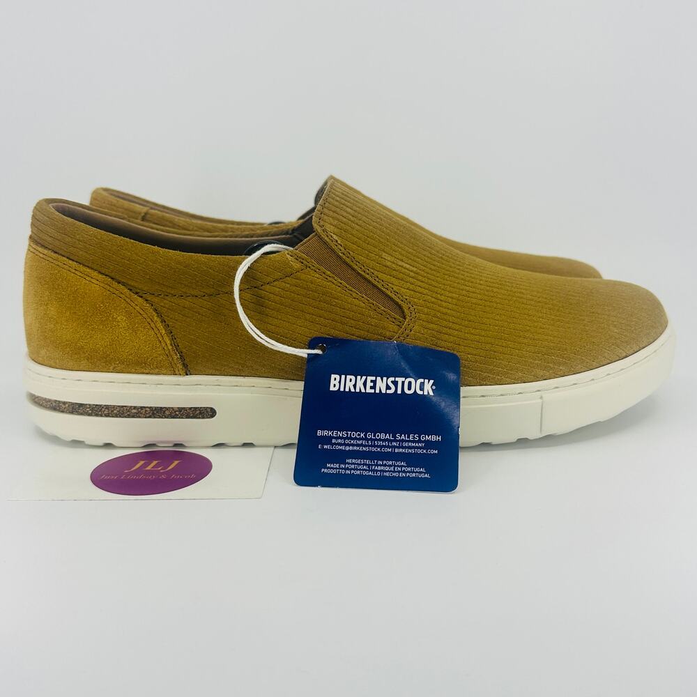 Birkenstock Men's Oswego Cork Brown Suede Leather Slip On Sneakers Size 42/ 9 US